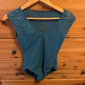 Blue mesh Bloch Leotard size M
